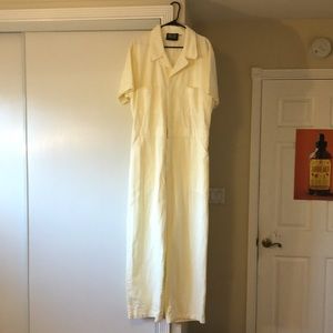 NEVER WORN BBP short sleeve jumpsuit in off-white/cream 3XL
